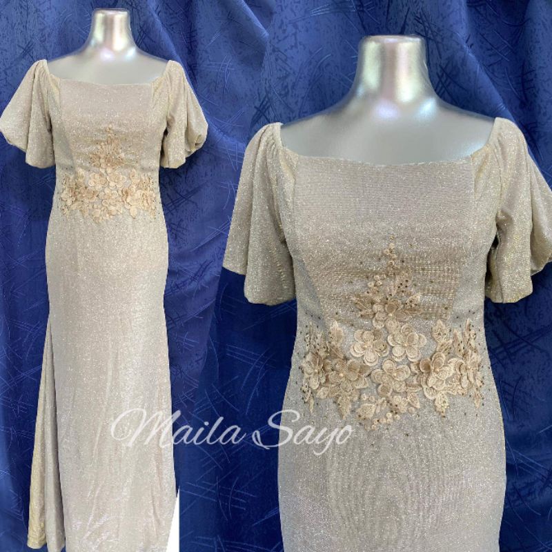 Mother Gown/Mother Dress/Ninang Gown/Ninang Dress/Sponsor Gown | Shopee ...