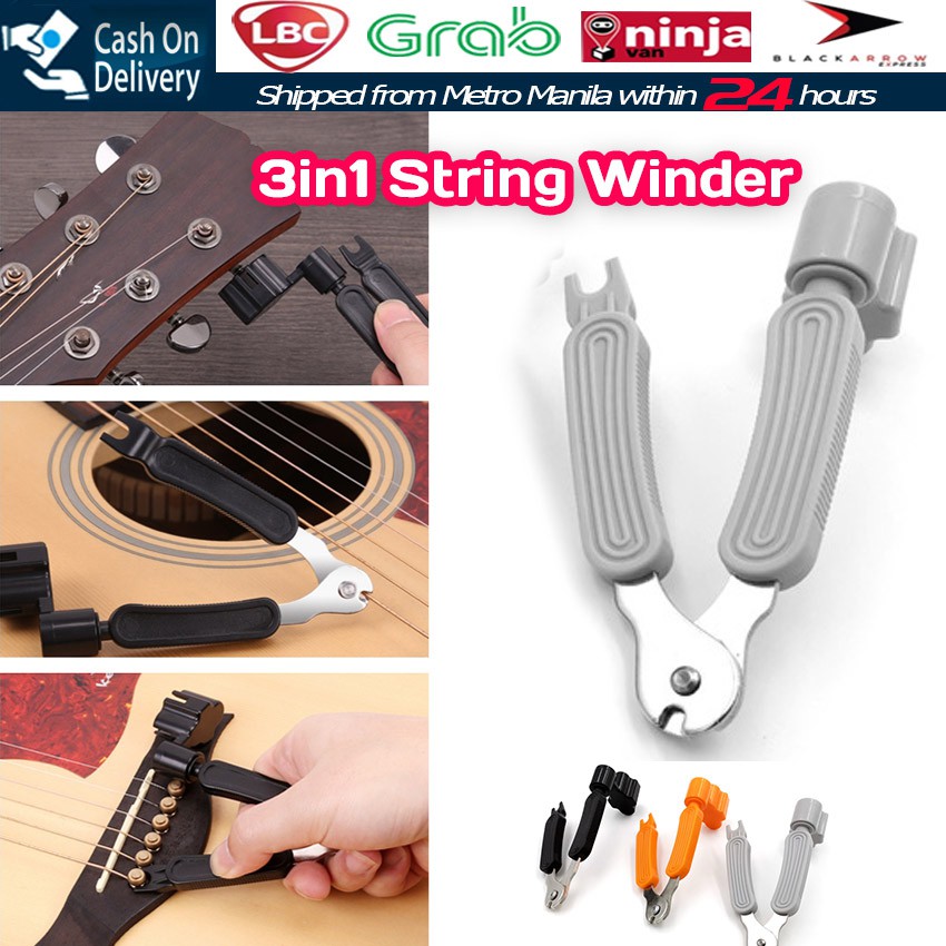 Multifunctional Black Guitar String Winder Cutter & | Ubuy