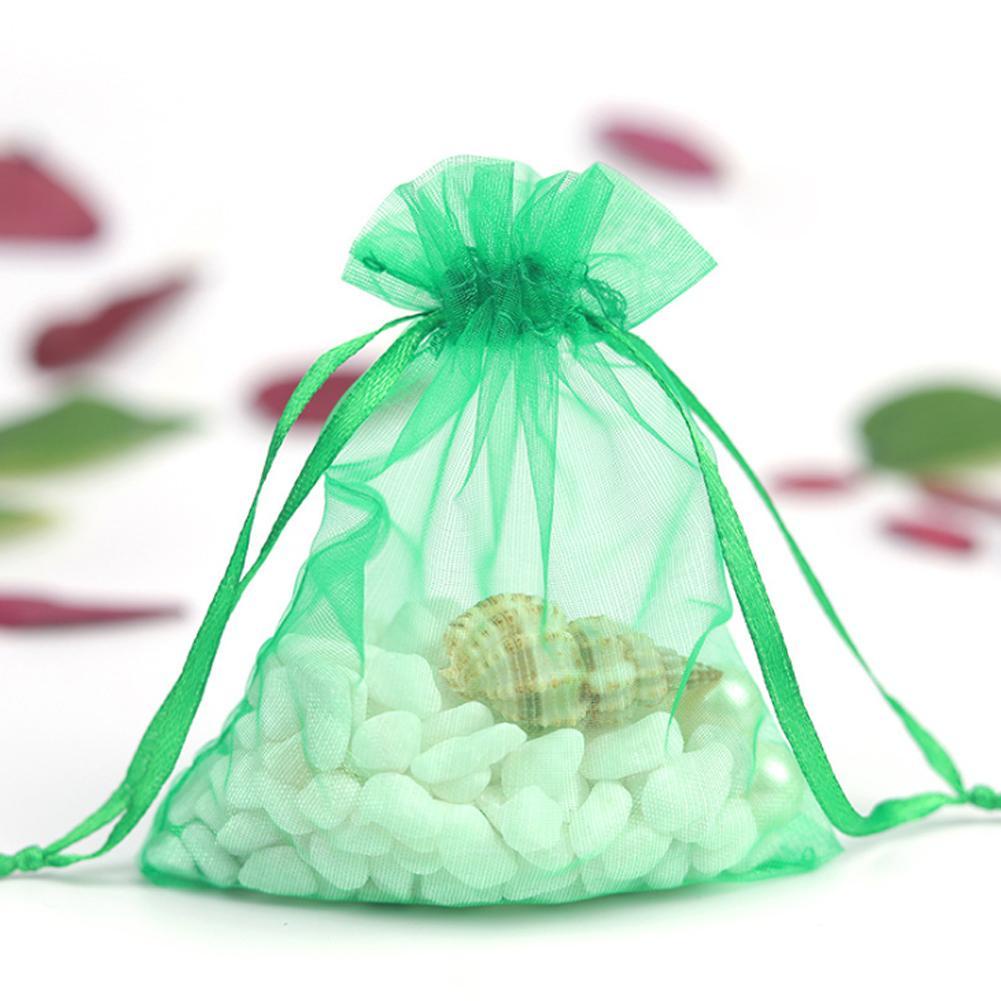 1pcs Organza Wedding Candy Pearl Yarn Storage Bag 7*9cm J4V3