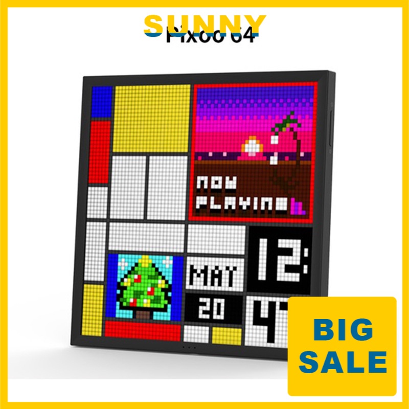 Divoom Pixoo 64 Digital Photo Frame with 64*64 Pixel Art LED Picture