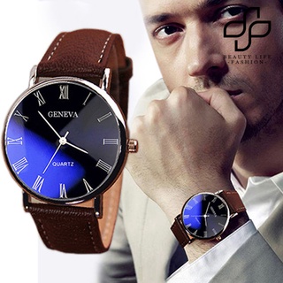 BEA™ Men Roman Faux Leather Band Quartz Analog Wrist Watch #1