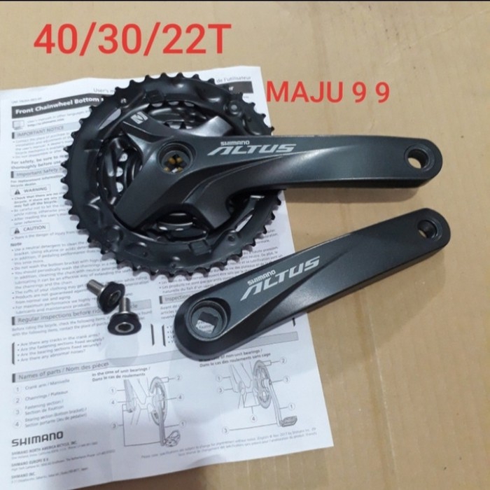 alloy crankset 40x30x22t