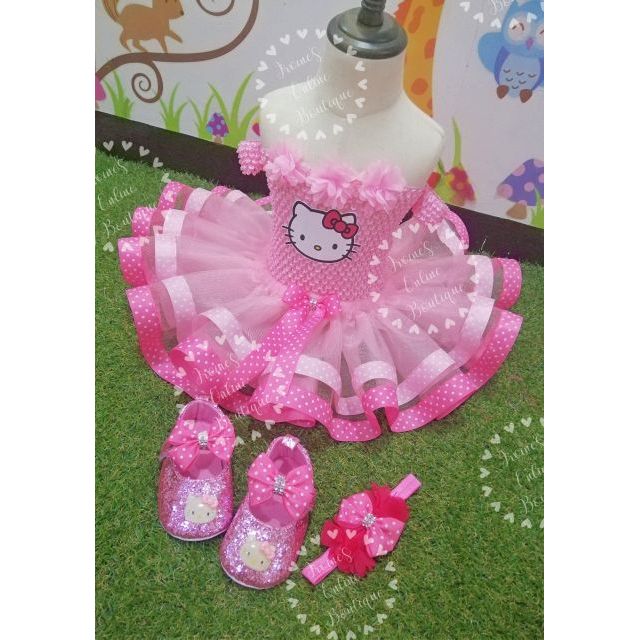 hello kitty birthday dress for 1 year old