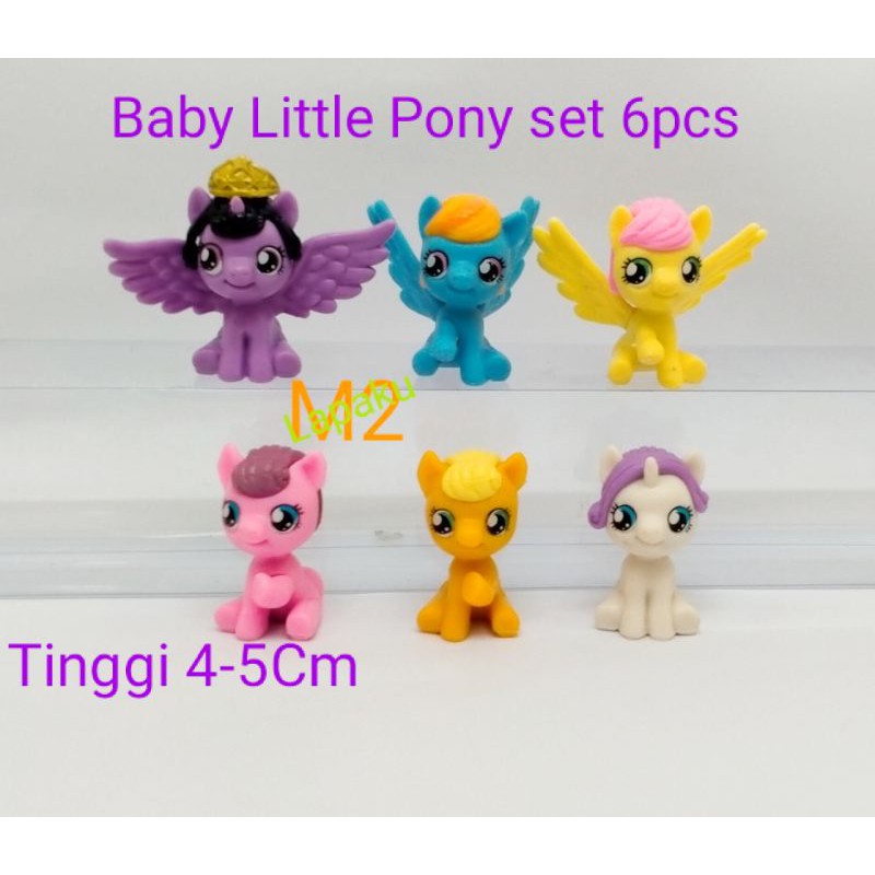 Miniature Toper Cake Baby Little Pony Set Figure 6pcs Shopee Philippines