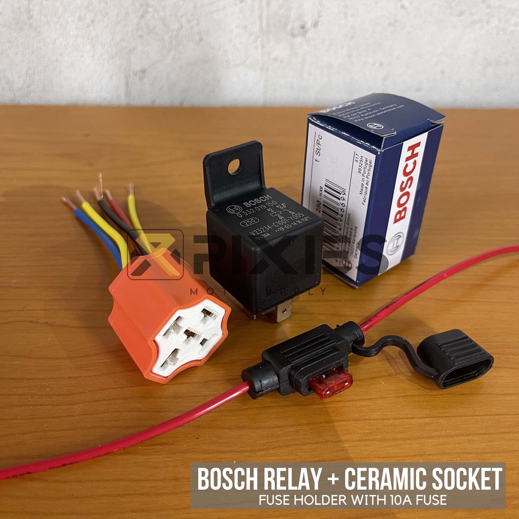 5 Pin Horn Relay Auxiliary Mini Driving Light Relay Socket Fuse Holder