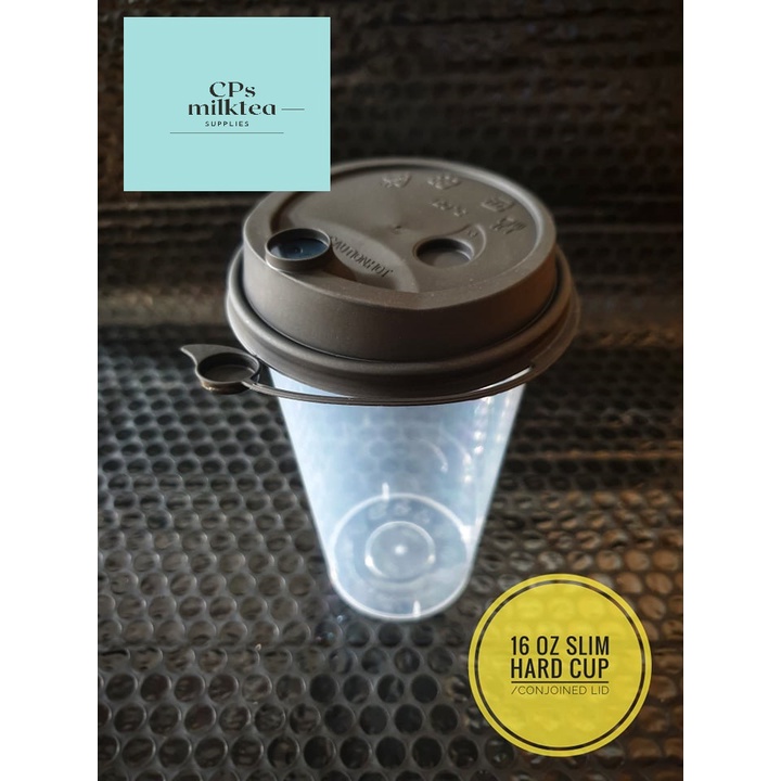 Plastic Cups Milk Tea Cups 16oz Slim Hard Cup With Conjoined Lids 90mm 50 Pcs Shopee 2910