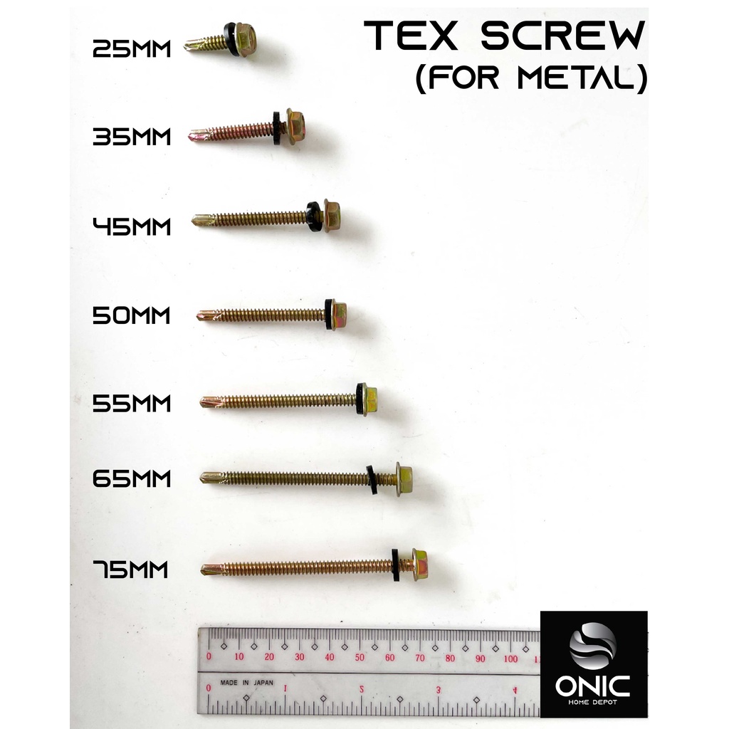 [ONIC] Tex screw Tekscrew for Metal per 100 pcs (sizes 25, 35, 45, 50 ...