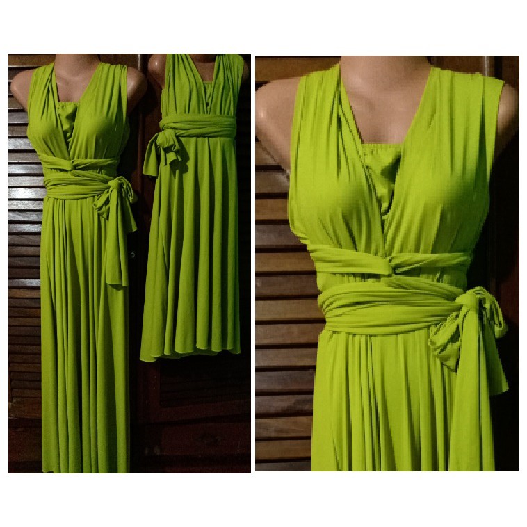 apple green infinity dress