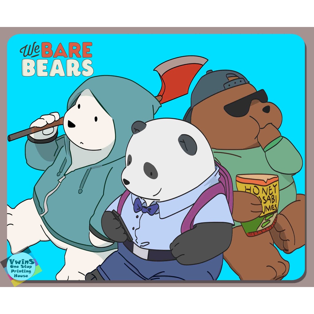 We Bare Bears Mouse pad Part 1 of 3! Customized We Bare Bears Design  Mousepad | Shopee Philippines