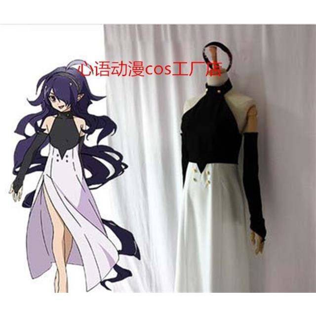 heart language anime cos ending blazing angel  ajuro pill cosplay costume  to send headdress