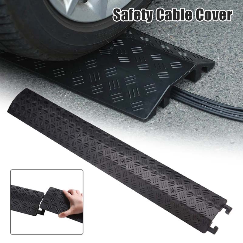 Floor Cord Cover and Cable Protector 100*13*2cm Flexible PVC Duct Cord