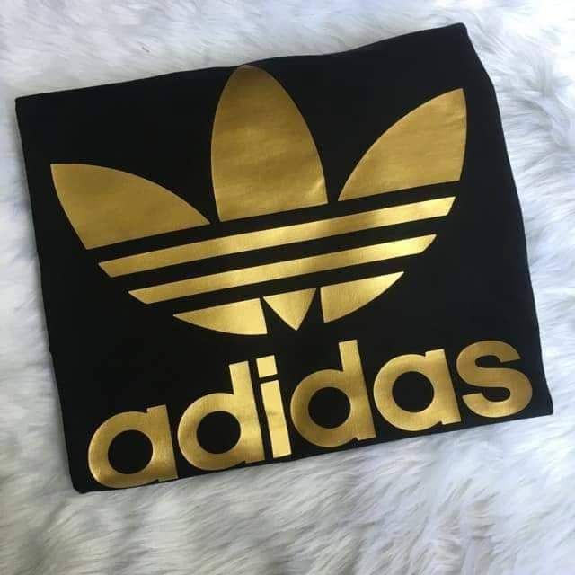 Adidas Gold Print - T-Shirt Unisex | Shopee Philippines