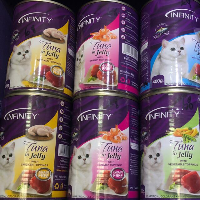 Infinity Cat Wet Food Can Vegetable Topping 400g Shopee