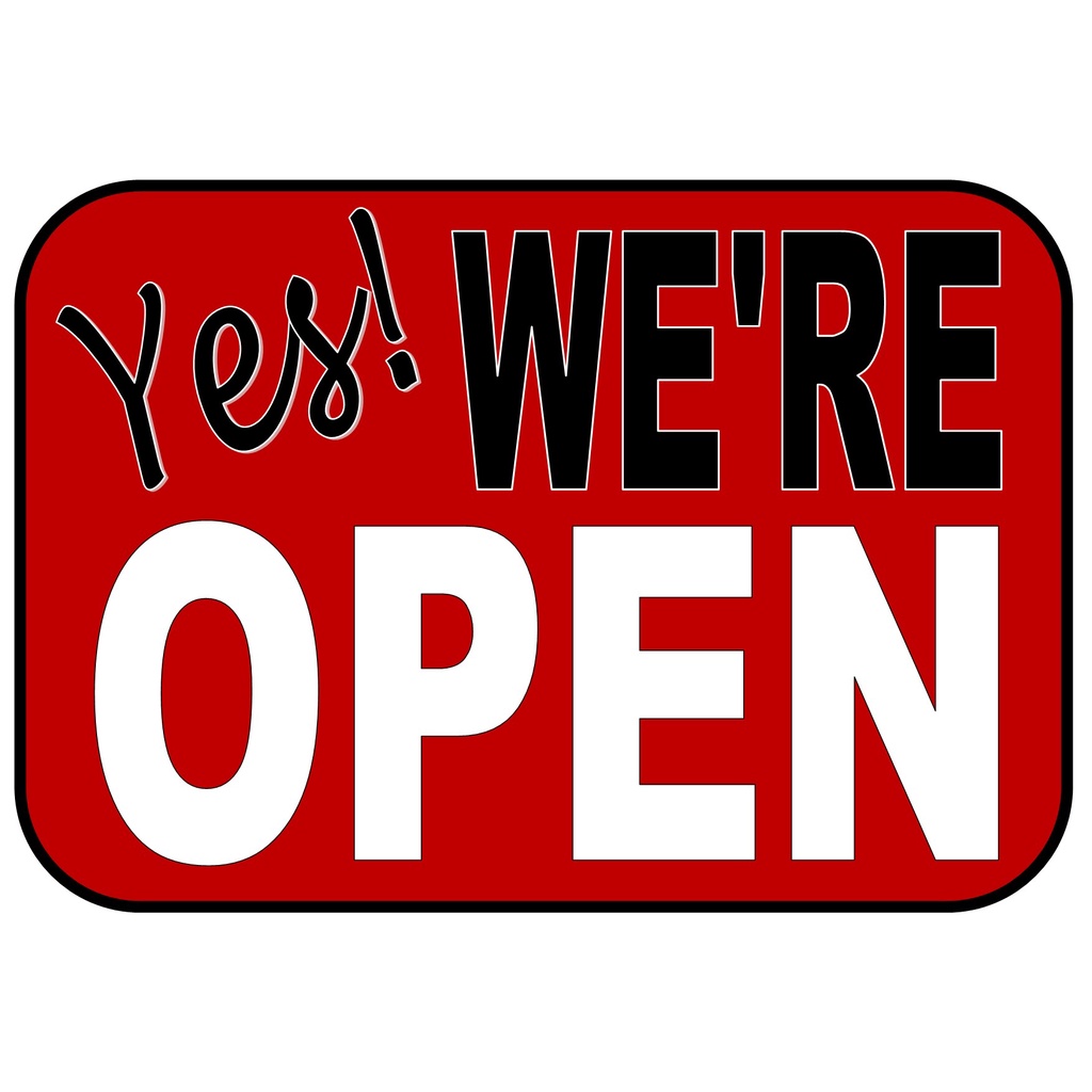 YES WERE OPEN+SORRY WERE CLOSED BACK TO BACK SIGNAGE LAMINATED | Shopee ...