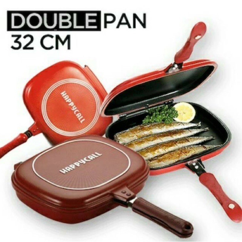 Pan Double Sided Grill Die Cast Frying Magic Foldable Non Stick Flipping 30 32cm 