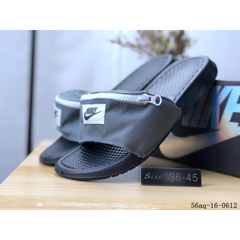 zipper nike slides