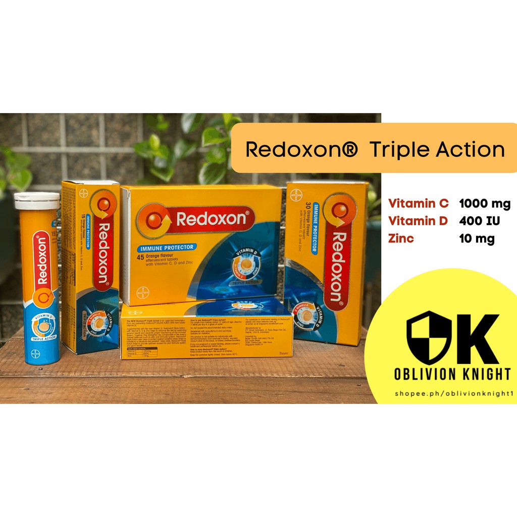 Redoxon Triple Action Immune Protector Box Of 15pcs Or 45pcs Shopee Philippines