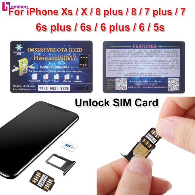 Heicard Unlock Sim Support Iphone 5s And Up Only Shopee Philippines