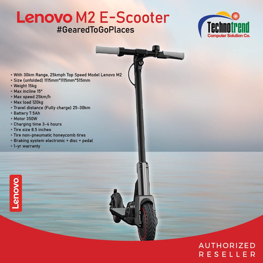 Manila Shopper: Be Geared To Go Places With Lenovo's New M2 Electric ...