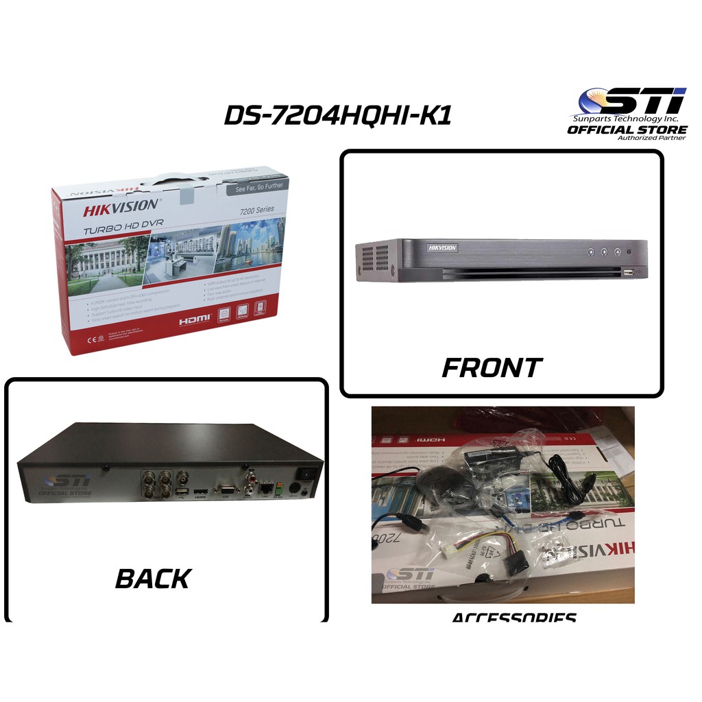 Ds 74hqhi K1 B Hikvision H 265 1080p 4mp Lite 4ch 1sata 1u Dvr Audio I O 1 1 100m X 1 Hdmi Shopee Philippines