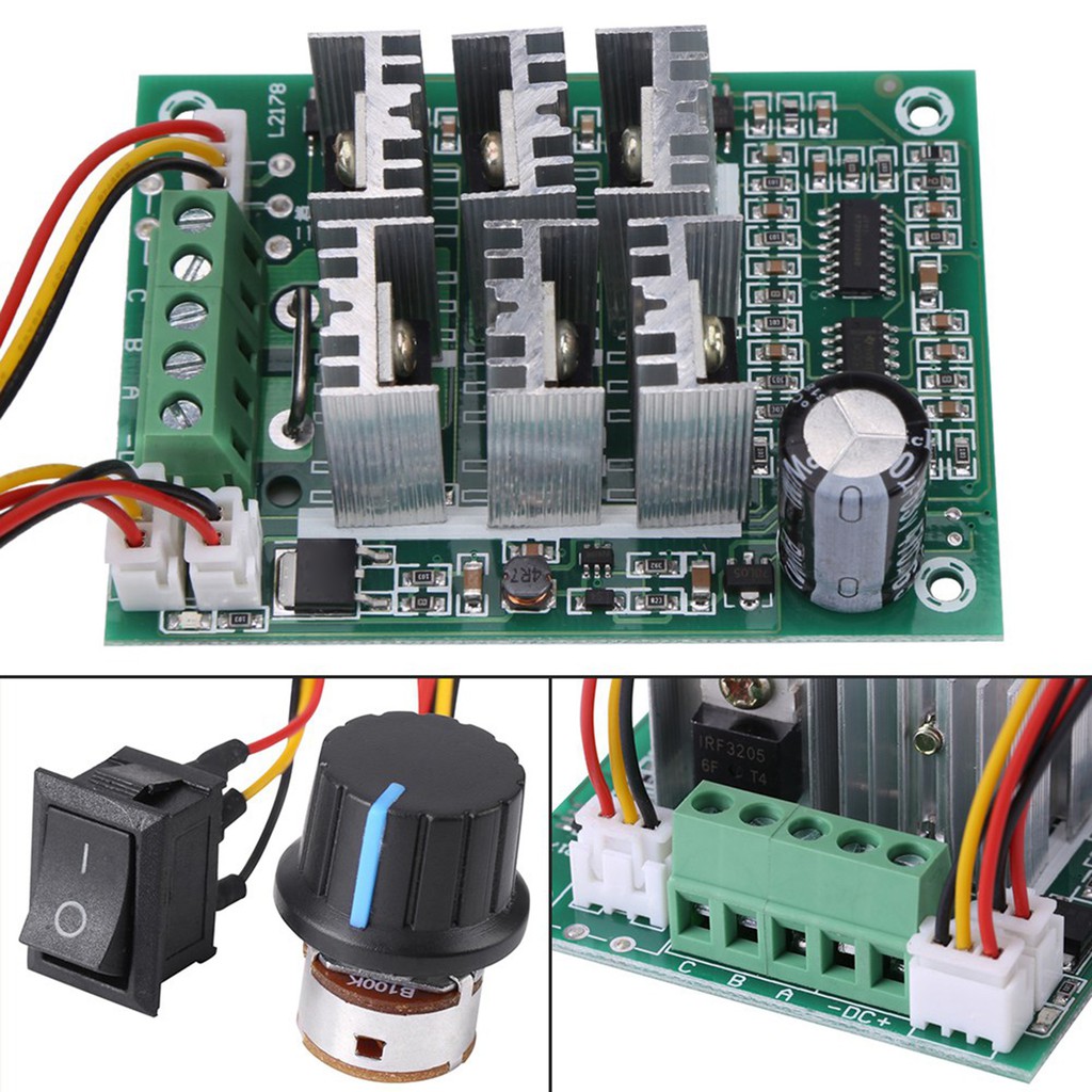 Globedealwin Brushless DC Motor Speed Controller for Control 3-Phase Brushle