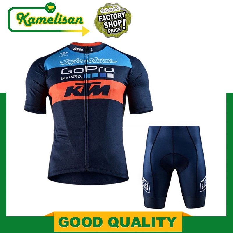 orange cycling jersey men's