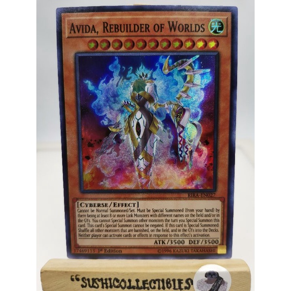 Avida Yugioh RIRA-EN027 Rebuilder of Worlds 1st Edition Near Super Rare 