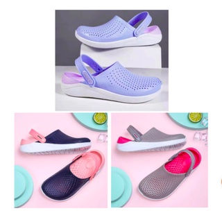 [COD] Womens Lite Ride Crocs Purple / Navy Blue / Gray Sandals ( Size 36-40  )
