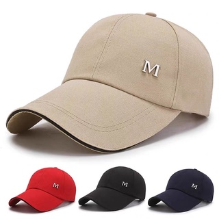 Tide brand hat men and women fashion M letter embroidery wild sun hat outdoor sports baseball