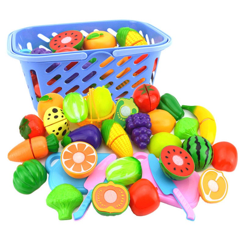 fruit vegetables velcro cutting toy set