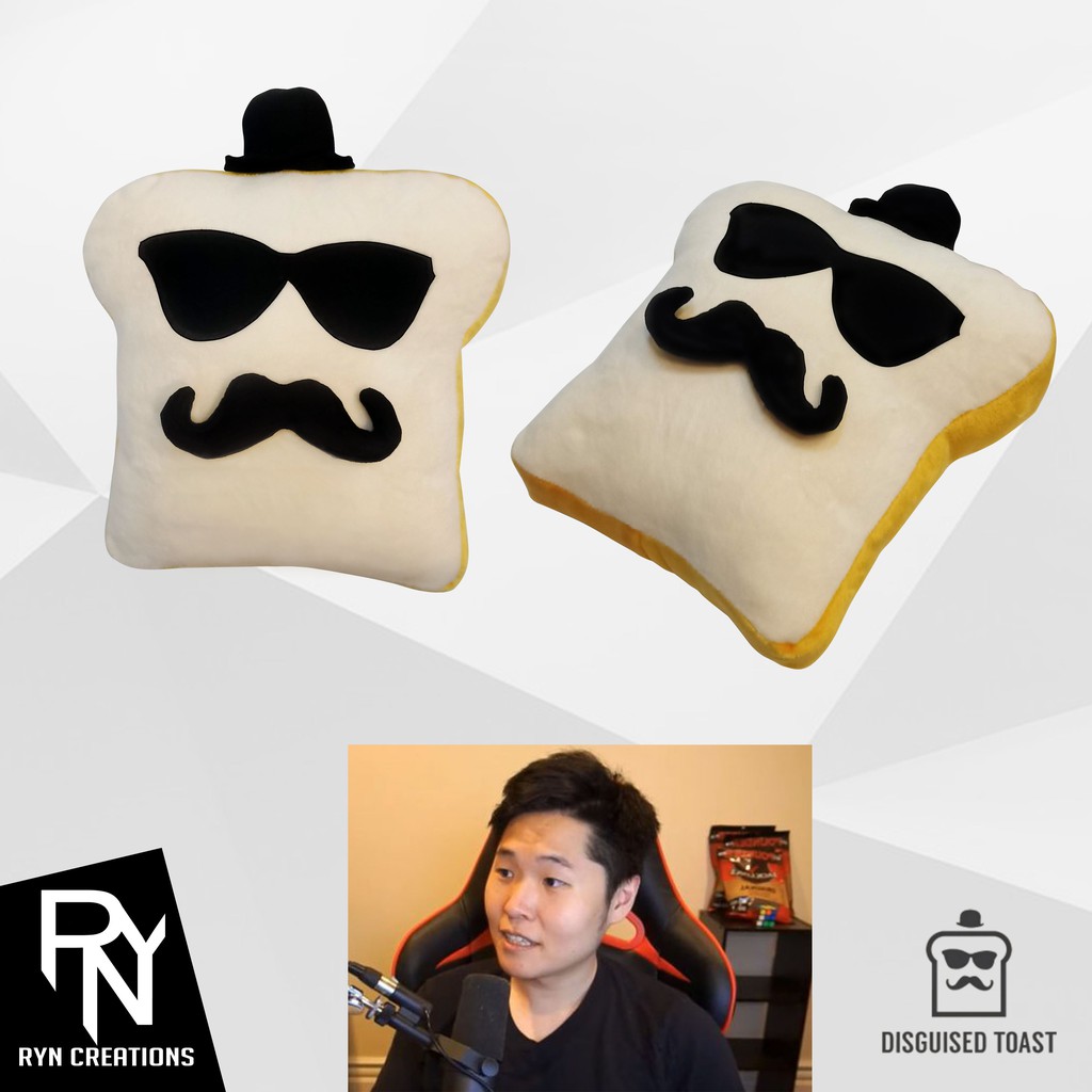 Disguised Toast Youtuber Gamer Stuffed Toy Plushie Fan made Collectible