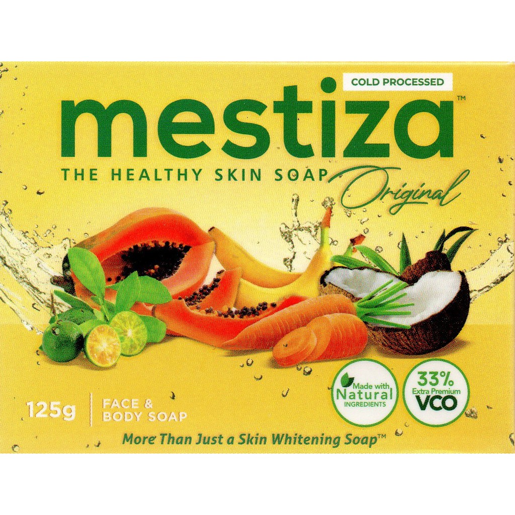 Mestiza Original Healthy Skin Soap Face and Body Soap 125g (Cold Processed) Natural Ingredients
