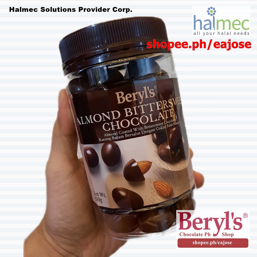 Beryl S Almond Coated With Bittersweet Chocolate G Shopee Philippines