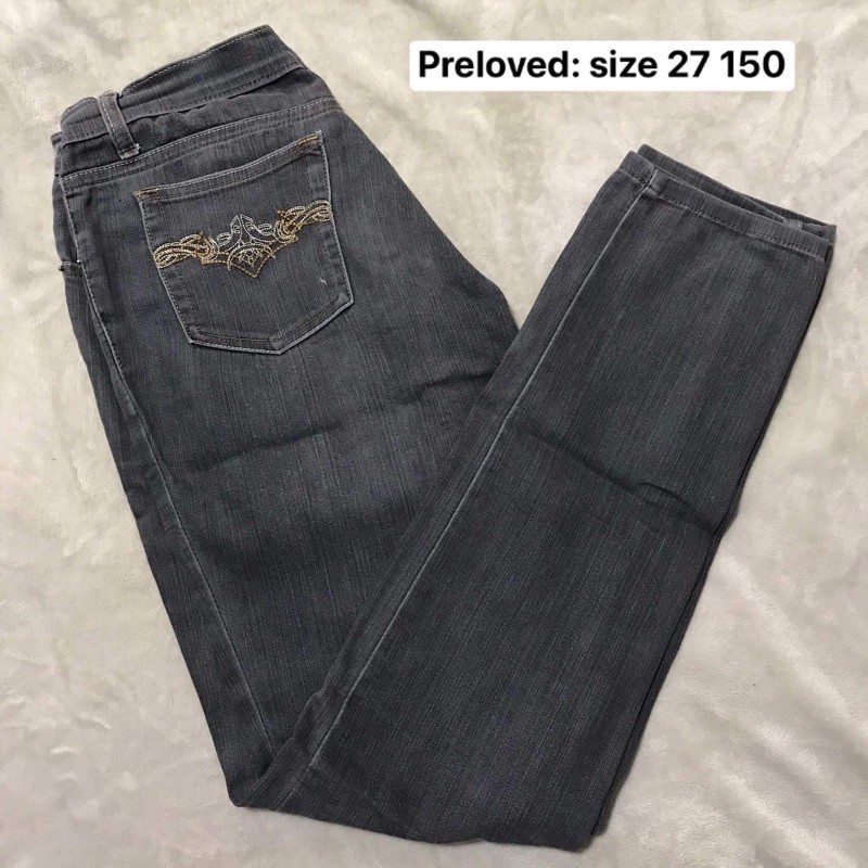 Black-gray pants/jeans size 27 | Shopee 