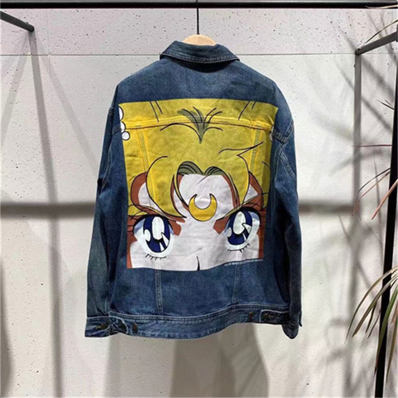 sailor moon jean jacket