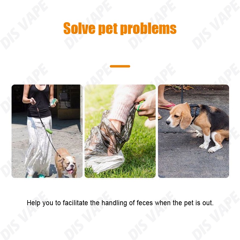 Pet Poop Bag Pet Printing Footprint Garbage Bag Disposable Trash Bag Dog Poop Bags(15 Bags Per Roll) #4
