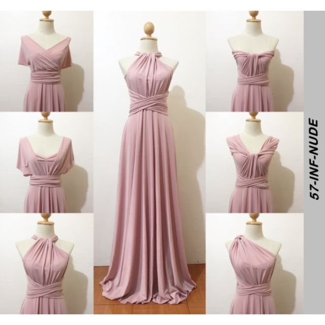 (NUDE) Infinity Dresses / Bridesmaid Dresses | Shopee Philippines