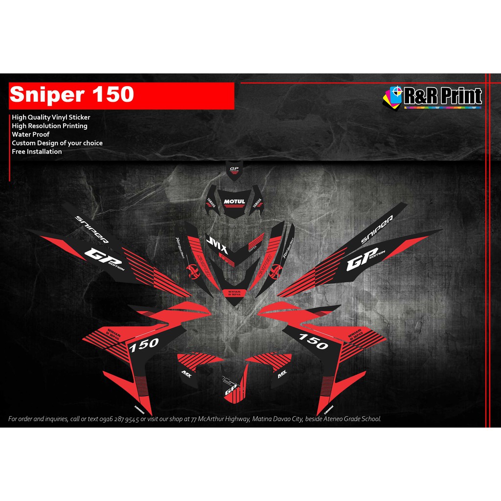 Decals Design For Sniper 150 Matte Green is rated the best in 02/2023