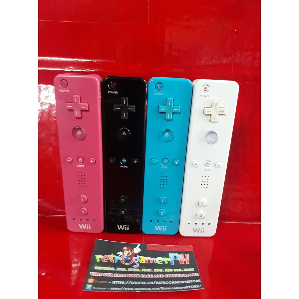 Original Nintendo Wii Mote ( Wiimote ) Black, Blue, Pink Shopee