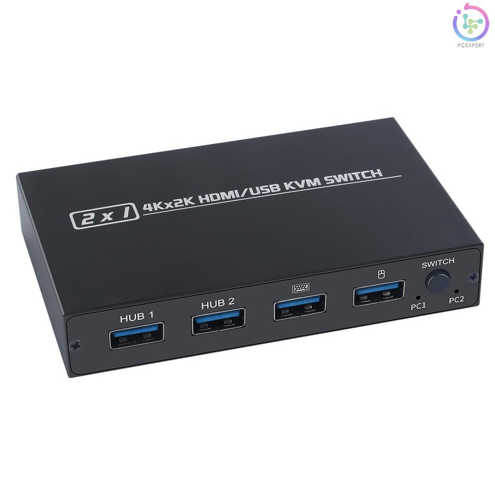 AIMOS AMKVM 201CL 2in1 HDMI/USB KVM Switch Support HD 2K*4K 2 Hosts