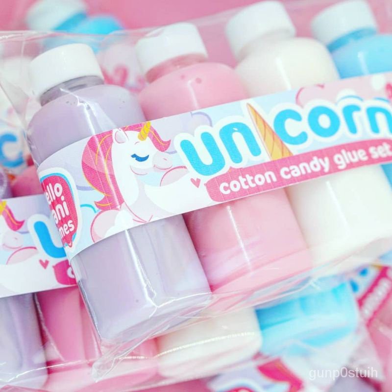 (NEW)Slime Glue Unicorn Cotton Candy Scent works best with Activator