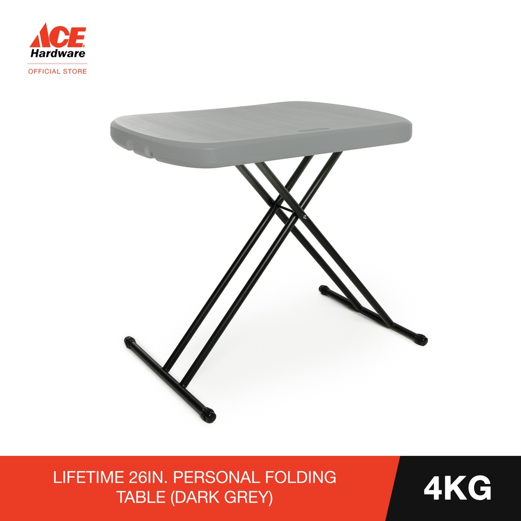 Lifetime 26in. Personal Folding Table (Dark Grey) Shopee Philippines