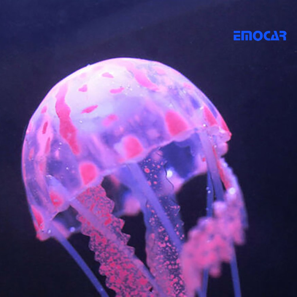 Glowing Luminous Artificial Jellyfish Aquarium Decoration Fish Tank Ornament #5