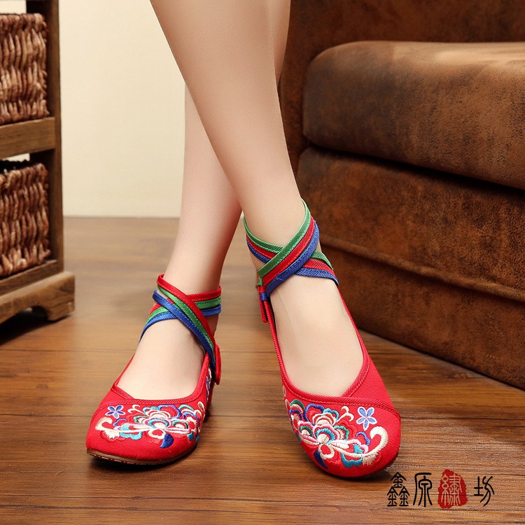 embroidered mary janes