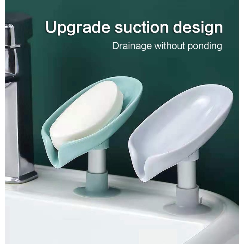 Leaf Shape Soap Box Drain Soap Holder Box Bathroom Shower Soap Holder-Z574