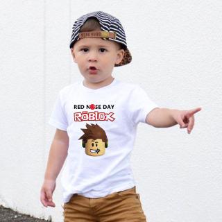 Baby Boy Girl Roblox Cute Print Clothes Children Funny T Shirt Round Neck Cotton Children Birthday Shopee Philippines - codes for roblox clothes baby boys