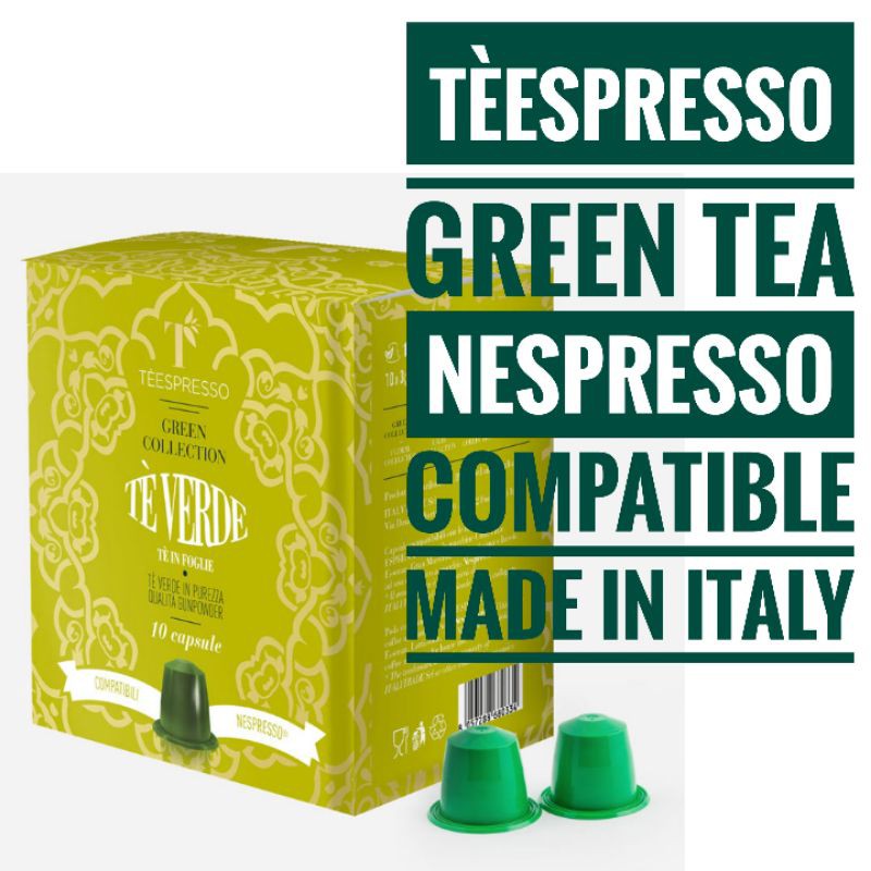 GREEN TEA TEESPRESSO NESPRESSO COMPATIBLE CAPSULES WORKS WITH YOUR