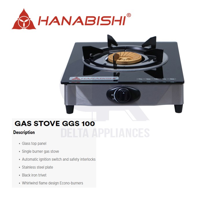 Hanabishi Gas Stove (Single Burner) GGS 100 Shopee Philippines
