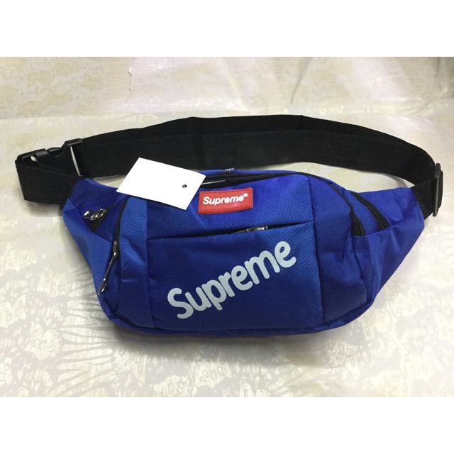 supreme waist bag blue