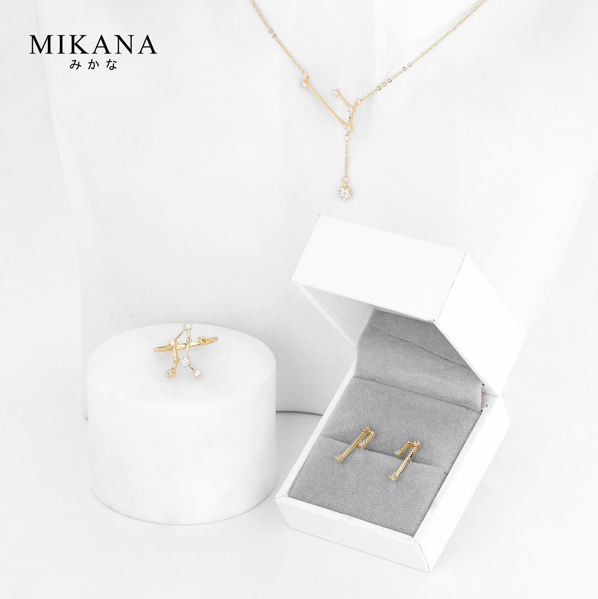Mikana Constellation 18k Gold Plated Aries Jewelry Set Accessories For ...